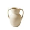 Better Homes & Gardens Ceramic Vase 8.75" Taupe Distressed Finish with Side Handles for Rustic or Modern Decor