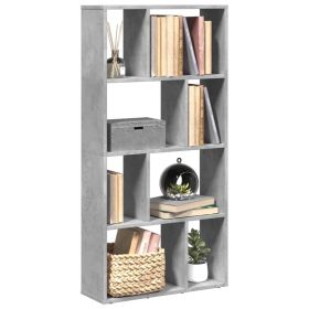 Bookcase Concrete Grey Engineered Wood Medium Bookshelf