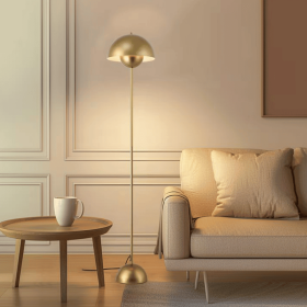 Golden Dome Floor Lamp, Minimalist Modern Floor Lights, for bedroom, living room, office