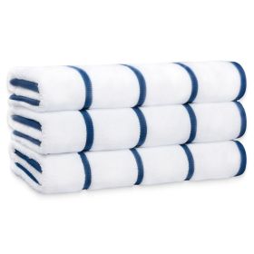 Pool Side Beach Towels Oversized 3 Pc Set Cotton Bath Towel Extra Large Luxury Plush Thick Hotel Swim Pool Towels for Adults Super Absorbent Quic