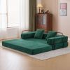 Floor Couch, Compression Sofa, Convertible Floor Sofa Bed-with Pillow Back Support Armrest,Comfy Futon Couch Lounge Sleeper Bed,Corduroy Fabric