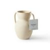 Better Homes & Gardens Ceramic Vase 8.75" Taupe Distressed Finish with Side Handles for Rustic or Modern Decor
