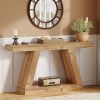 Console Table, 55-Inch Rustic Sofa Table with Storage, Industrial Wooden Entryway Table