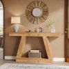 Console Table, 55-Inch Rustic Sofa Table with Storage, Industrial Wooden Entryway Table