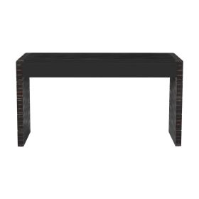 TREXM Curved Console Table with Storage, Wooden Entryway Table with 2 Drawers, Farmhouse Rustic Console Tables for Entryway, Hallway, Living Room