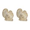 Set of 2, 7.7x3x7.3"H Resin Turkey with Pumpkin Rustic Finish, for Harvest Festival Fall Festival & Thanksgiving Table Decorations