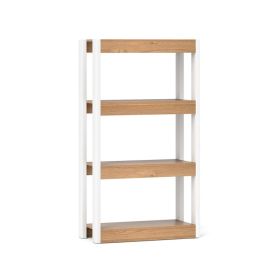 Open 4 Tier Bookshelf Wooden Bookcase for Living Room (Color: Natural, Type: Bookshelf)
