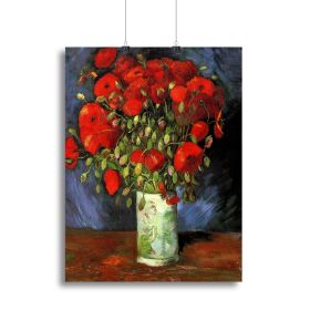 Vase with Red Poppies by Van Gogh Canvas Print or Poster (Type: Poster Print, size: 24" x 16" / 60cm x 40cm (approx))