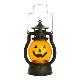 Halloween Lantern Portable Jack O Lanterns Retro Pumpkin Lantern Cute Halloween Decorations 1PCS (Color: A)