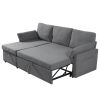84.2" Sleeper Sofa Bed,Pull Out Sofa Bed with Storage Chaise L Shape Sectional Sofa