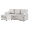 84.2" Sleeper Sofa Bed,Pull Out Sofa Bed with Storage Chaise L Shape Sectional Sofa