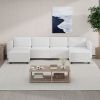 The multi-person modular combination sofa has storage space under each seat, making it convenient for you to organize your personal items neatly.