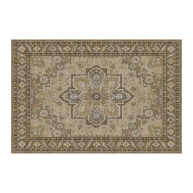 1PC Bohemian Vintage Watercolor Doormat - Non-Slip Soft Rug, Stain-Resistant Washable Mat for Entryway, Kitchen, Living Room, Laundry & Bathroom (colour: KSX-9-12-10, size: 9*12ft/274*366cm)
