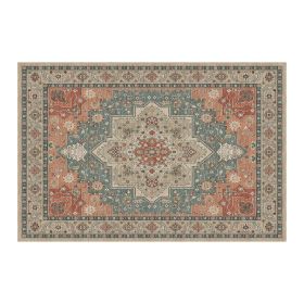 1PC Bohemian Vintage Watercolor Doormat - Non-Slip Soft Rug, Stain-Resistant Washable Mat for Entryway, Kitchen, Living Room, Laundry & Bathroom (colour: KSX-9-12-2, size: 9*12ft/274*366cm)