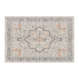 1PC Bohemian Vintage Watercolor Doormat - Non-Slip Soft Rug, Stain-Resistant Washable Mat for Entryway, Kitchen, Living Room, Laundry & Bathroom (colour: KSX-9-12-7, size: 9*12ft/274*366cm)