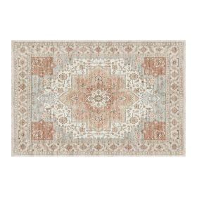 1PC Bohemian Vintage Watercolor Doormat - Non-Slip Soft Rug, Stain-Resistant Washable Mat for Entryway, Kitchen, Living Room, Laundry & Bathroom (colour: KSX-9-12-8, size: 9*12ft/274*366cm)