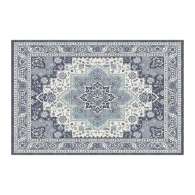 1PC Bohemian Vintage Watercolor Doormat - Non-Slip Soft Rug, Stain-Resistant Washable Mat for Entryway, Kitchen, Living Room, Laundry & Bathroom (colour: KSX-9-12-1, size: 9*12ft/274*366cm)