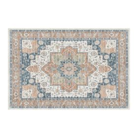 1PC Bohemian Vintage Watercolor Doormat - Non-Slip Soft Rug, Stain-Resistant Washable Mat for Entryway, Kitchen, Living Room, Laundry & Bathroom (colour: KSX-9-12-5, size: 9*12ft/274*366cm)
