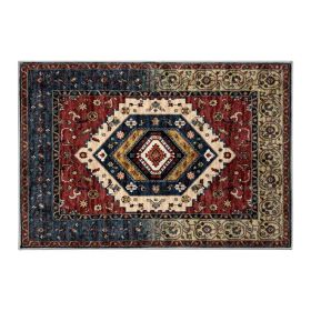 1PC Bohemian Vintage Watercolor Doormat - Non-Slip Soft Rug, Stain-Resistant Washable Mat for Entryway, Kitchen, Living Room, Laundry & Bathroom (colour: KSX-9-12-6, size: 9*12ft/274*366cm)