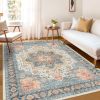 1PC Bohemian Vintage Watercolor Doormat - Non-Slip Soft Rug, Stain-Resistant Washable Mat for Entryway, Kitchen, Living Room, Laundry & Bathroom