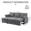 84.2" Sleeper Sofa Bed,Pull Out Sofa Bed with Storage Chaise L Shape Sectional Sofa