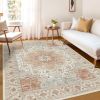 1PC Bohemian Vintage Watercolor Doormat - Non-Slip Soft Rug, Stain-Resistant Washable Mat for Entryway, Kitchen, Living Room, Laundry & Bathroom