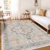 1PC Bohemian Vintage Watercolor Doormat - Non-Slip Soft Rug, Stain-Resistant Washable Mat for Entryway, Kitchen, Living Room, Laundry & Bathroom