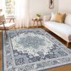 1PC Bohemian Vintage Watercolor Doormat - Non-Slip Soft Rug, Stain-Resistant Washable Mat for Entryway, Kitchen, Living Room, Laundry & Bathroom