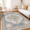 1PC Bohemian Vintage Watercolor Doormat - Non-Slip Soft Rug, Stain-Resistant Washable Mat for Entryway, Kitchen, Living Room, Laundry & Bathroom